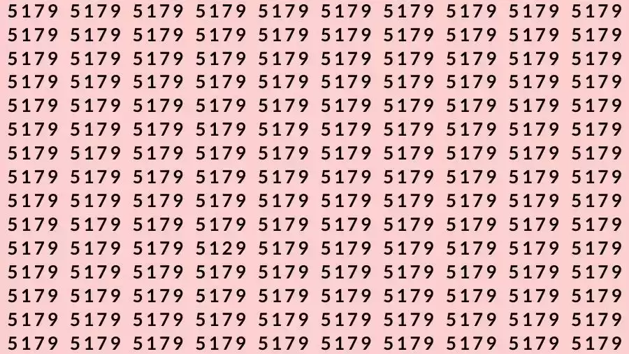 Observation Skill Test: If you have Sharp Eyes Find the number 5129 among 5179 in 10 Seconds?