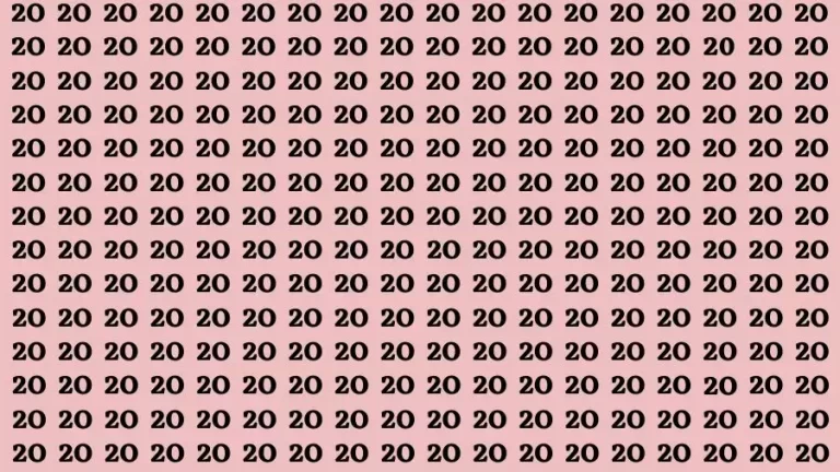 Observation Find it Out: If you have Eagle Eyes Find the Number 20 in 15 Secs