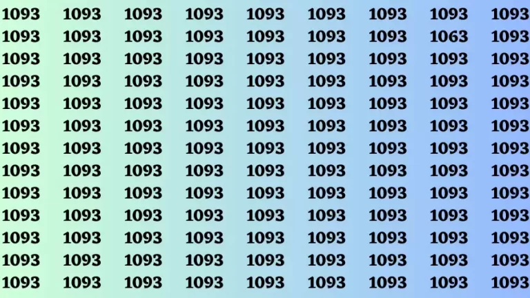 Observation Brain Test: If you have Keen Eyes Find the Number 1063 among 1093 in 15 Secs