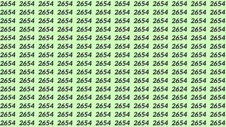 Optical Illusion Brain Challenge: If you have Eagle Eyes Find the number 2624 among 2654 in 15 Seconds?