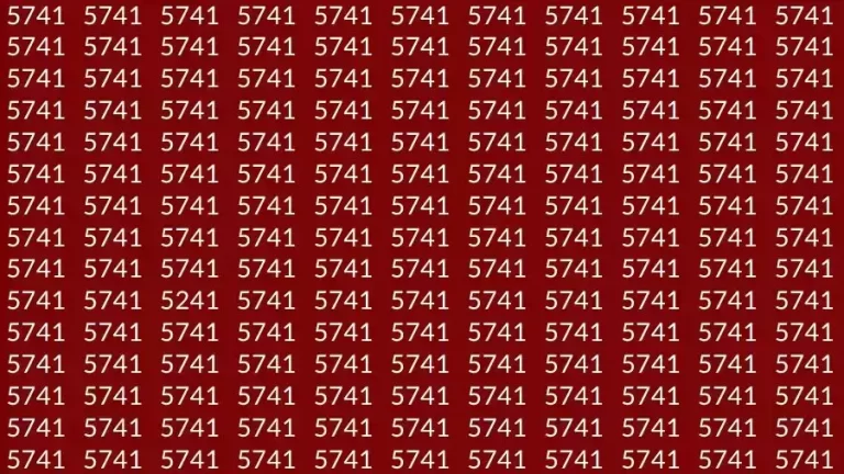 Observation Skill Test: If you have Hawk Eyes Find the number 5241 among 5741 in 9 Seconds?