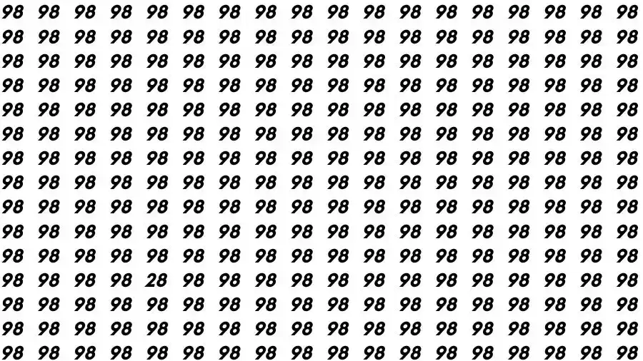 Observation Skill Test: If you have Eagle Eyes Find the number 28 in 10 Seconds?