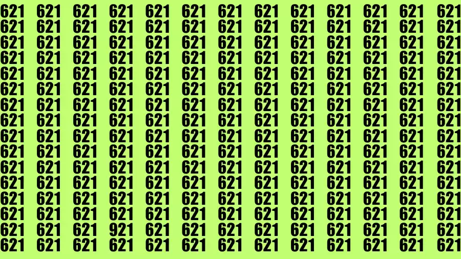 Observation Brain Challenge: If you have Sharp Eyes Find the number 921 in 20 Secs