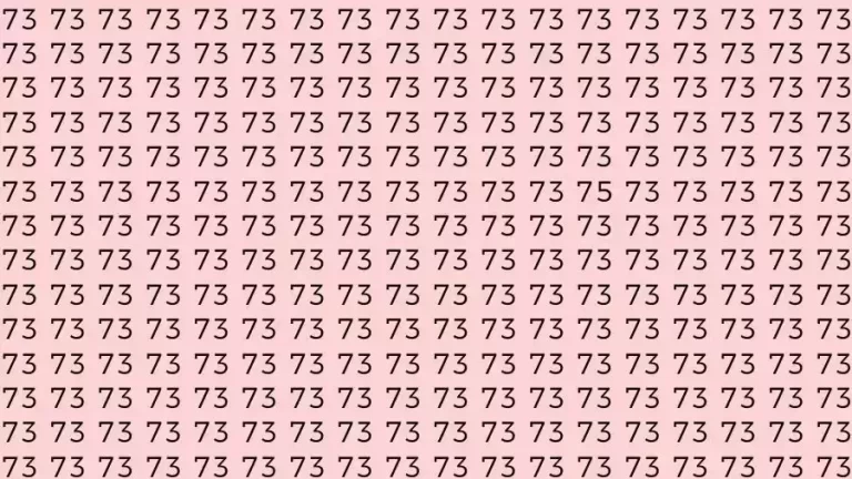 Observation Skills Test: If you have Eagle Eyes Find the number 75 among 73 in 14 Seconds?