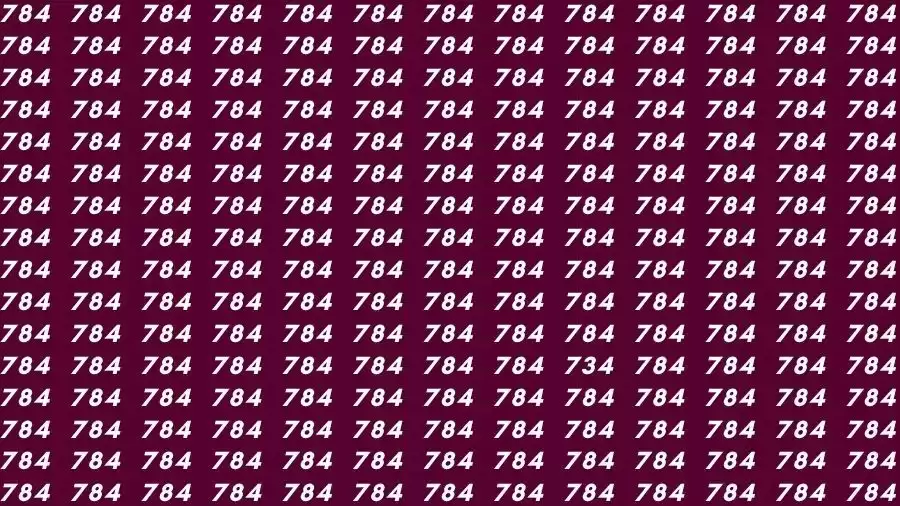 Optical Illusion Brain Test: If you have Eagle Eyes Find the number 734 among 784 in 6 Seconds?