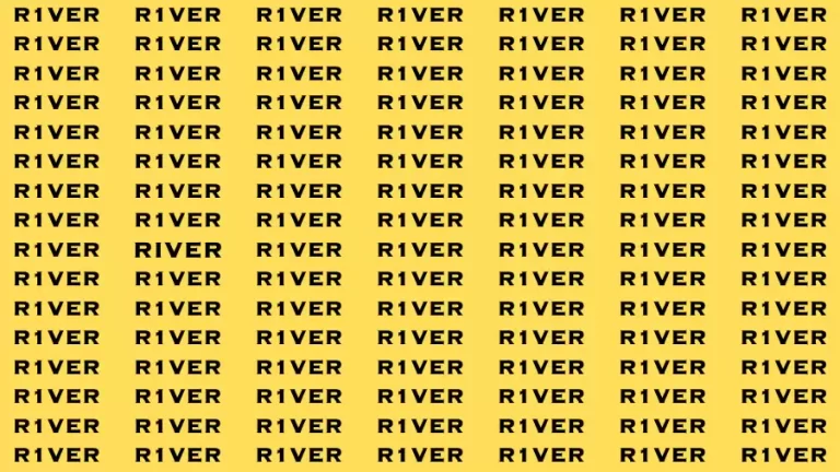 Brain Test: If you have Hawk Eyes Find the Word River in 15 Secs