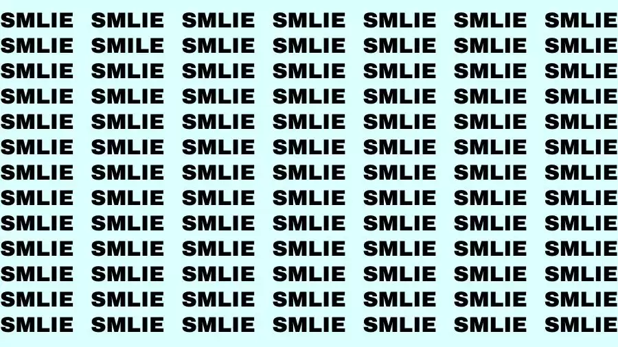 Observation Brain Test: If you have Eagle Eyes Find the word Smile in 15 Secs