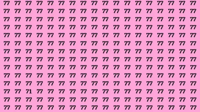 Observation Brain Test: If you have Hawk Eyes Find the Number 71 among 77 in 15 Secs