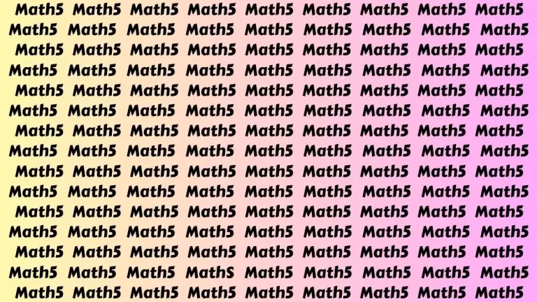 Optical Illusion Eye Test: If you have Eagle Eyes Find the Word Maths in 12 Secs