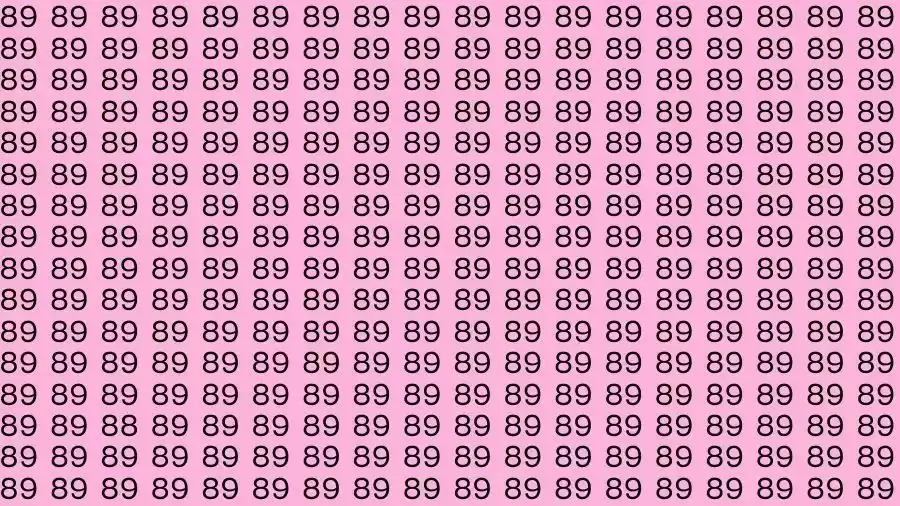 Observation Skills Test: If you have 50/50 Vision Find the number 88 among 89 in 15 Seconds?