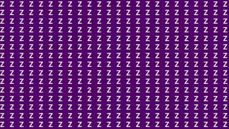 Optical Illusion Brain Test: If you have Sharp Eyes Find the number 2 among Z in 15 Seconds?