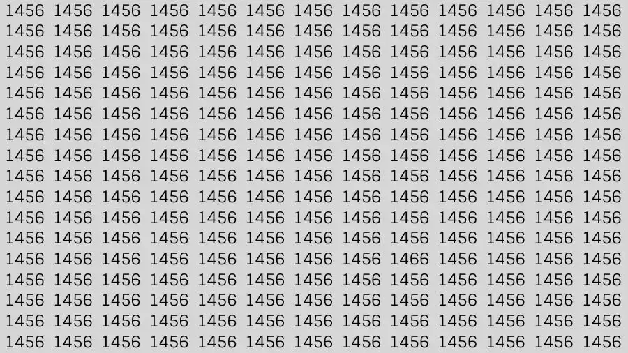 Optical Illusion Brain Test: If you have Sharp Eyes Find the number 1466 among 1456 in 18 Seconds?