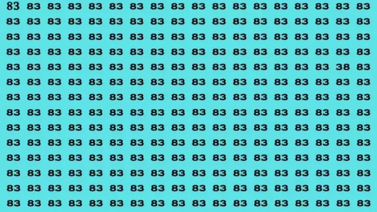 Observation Brain Test: If you have Keen Eyes Find the Number 38 among 83 in 15 Secs