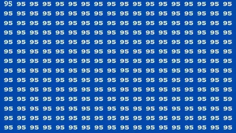 Observation Brain Test: If you have Hawk Eyes Find the Number 59 among 95 in 15 Secs