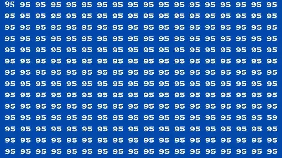 Observation Brain Test: If you have Hawk Eyes Find the Number 59 among 95 in 15 Secs