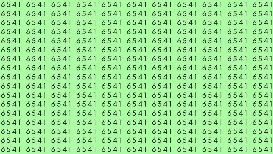 Optical Illusion Brain Test: If you have Eagle Eyes Find the number 6341 among 6541 in 12 Seconds?