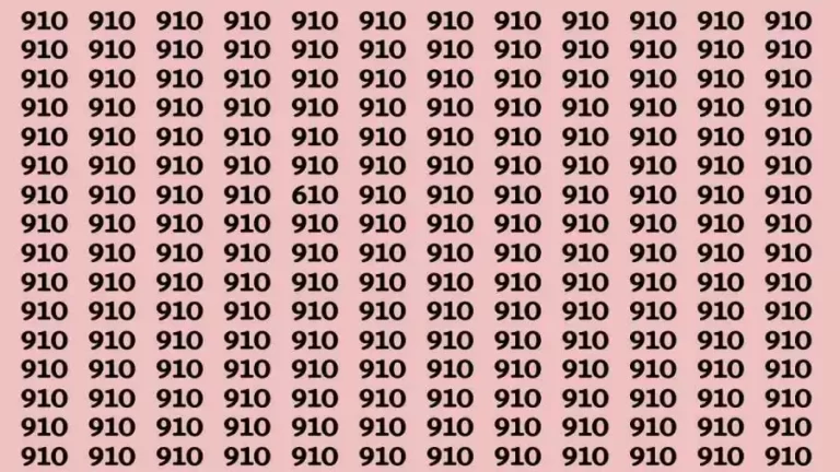 Observation Brain Test: If you have Eagle Eyes Find the number 610 in 12 Secs