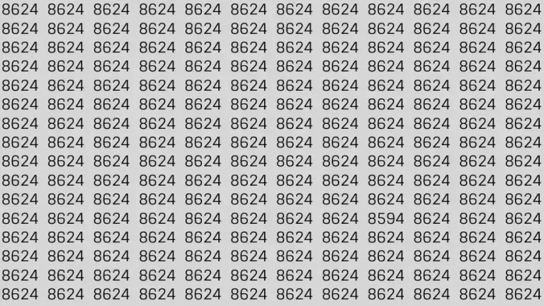 Optical Illusion Brain Test: If you have Eagle Eyes Find the number 8594 among 8624 in 10 Seconds?