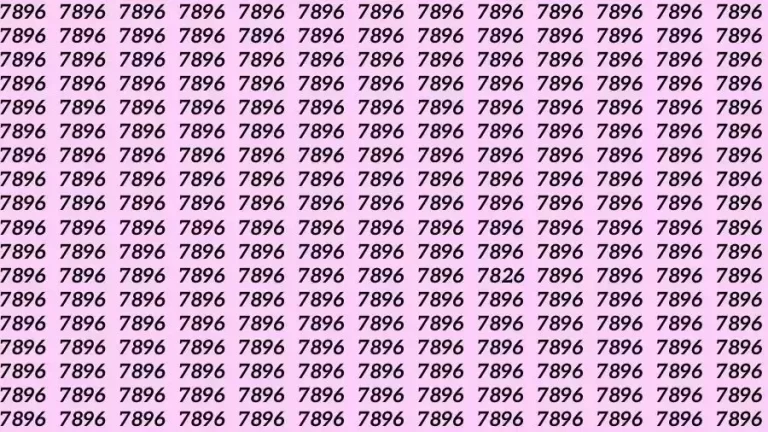 Observation Skills Test: If you have Eagle Eyes Find the number 7826 among 7896 in 12 Seconds?