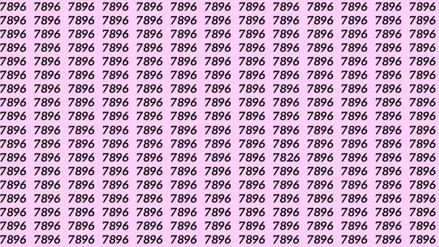 Observation Skills Test: If you have Eagle Eyes Find the number 7826 among 7896 in 12 Seconds?