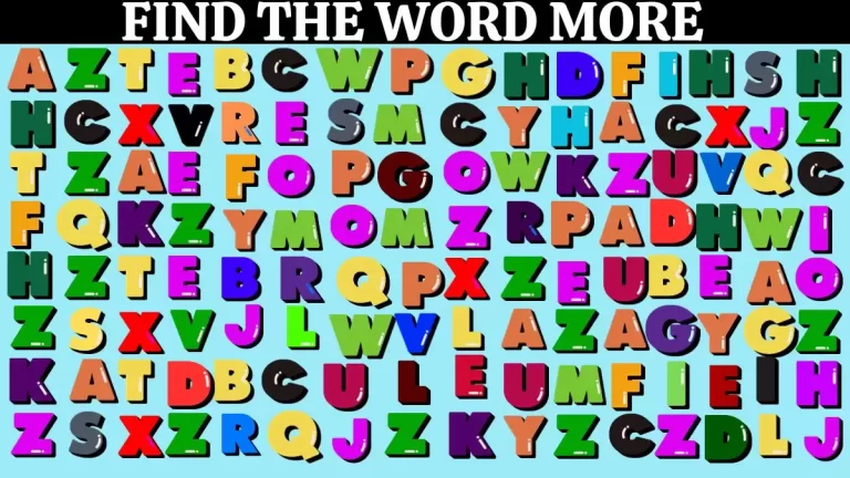 Observation Brain Test: If you have Sharp Eyes Find the Word More in 8 Secs