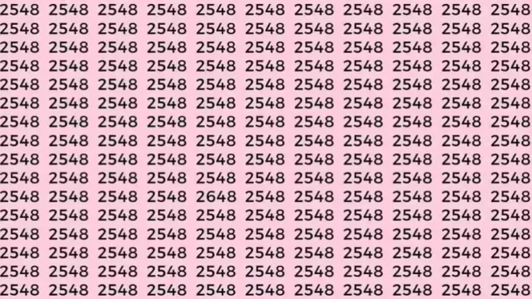 Optical Illusion Brain Test: If you have Sharp Eyes Find the number 2648 among 2548 in 12 Seconds?