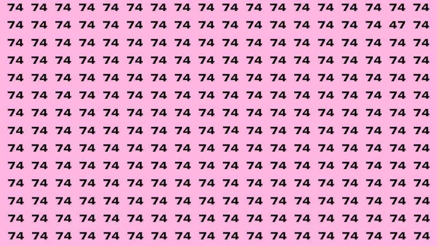 Observation Brain Test: If you have Hawk Eyes Find the Number 47 among 74 in 15 Secs