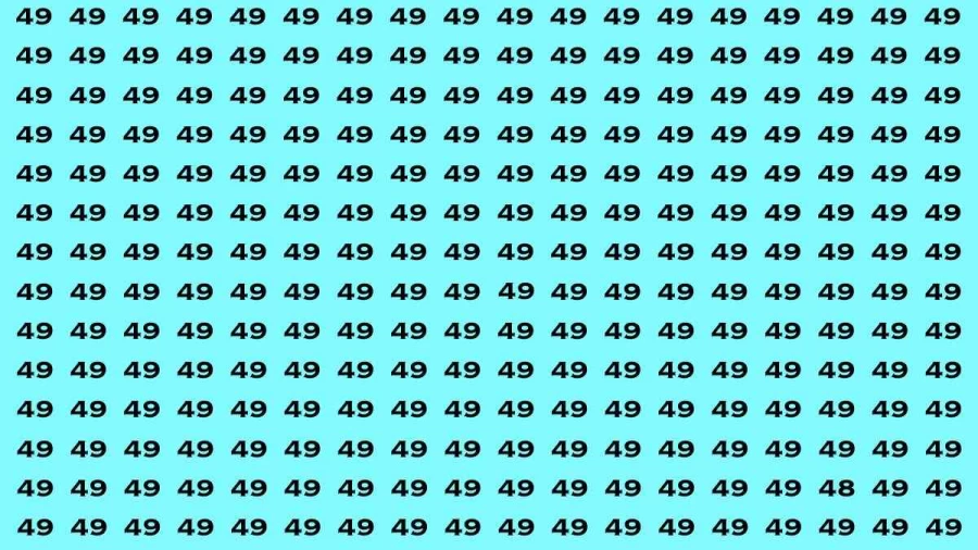 Observation Brain Test: If you have Sharp Eyes Find the number 48 in 20 Secs