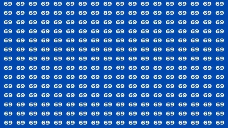 Brain Test: If you have Eagle Eyes Find the Number 89 among 69 in 15 Secs