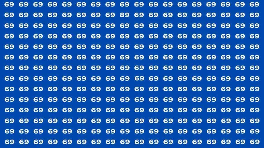 Brain Test: If you have Eagle Eyes Find the Number 89 among 69 in 15 Secs