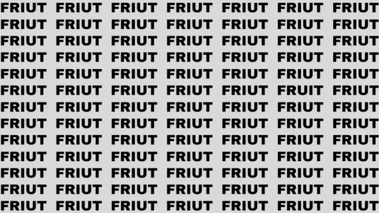 Brain Test: If you have Hawk Eyes Find the word Fruit In 15 Secs