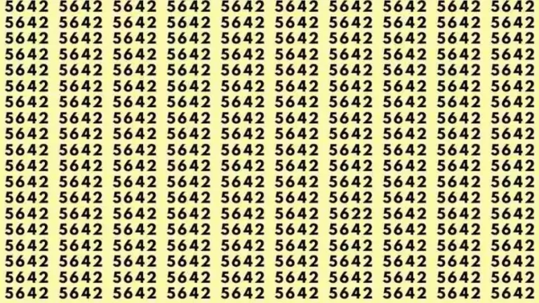 Observation Skills Test: If you have Eagle Eyes Find the number 5622 among 5642 in 15 Seconds?