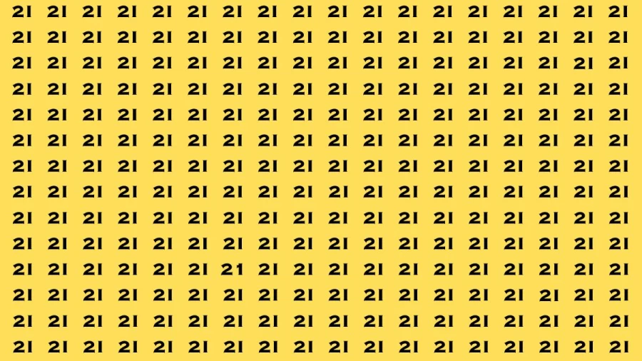 Observation Brain Test: If you have Sharp Eyes Find the number 21 in 20 Secs