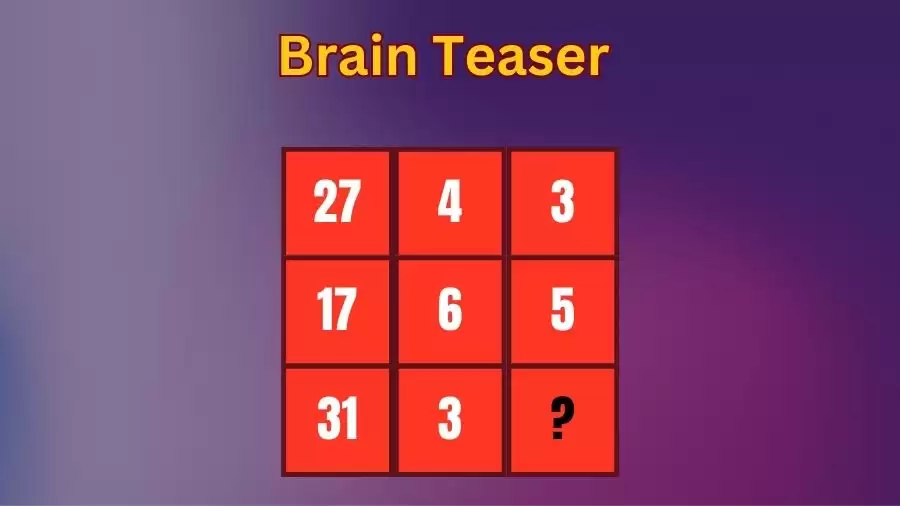 Brain Teaser: Can You Guess the Missing Number in this Maths Puzzle?
