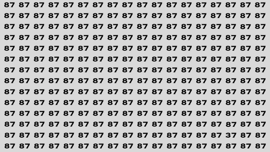 Brain Teaser: If you have Eagle Eyes Find the Number 37 among 87 in 15 Secs