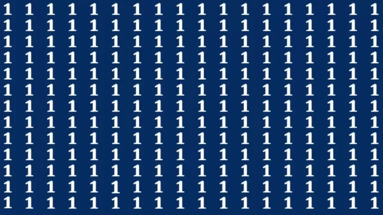 Brain Teaser for Geniuses: Find the Number 5 among 1s in 20 Secs