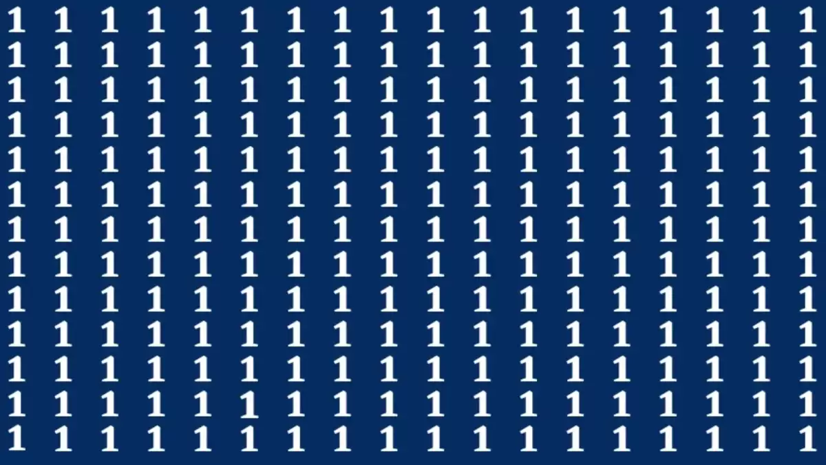 Brain Teaser for Geniuses: Find the Number 5 among 1s in 20 Secs