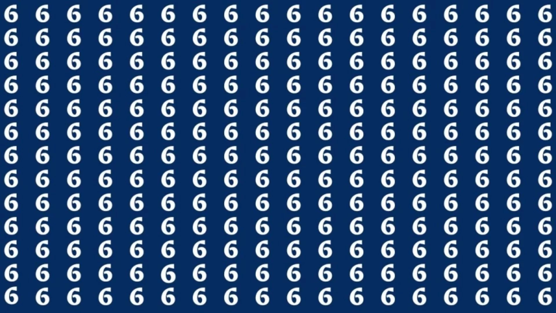 Brain Teasers for Geniuses: Find 2 among the 6s within 20 Seconds?