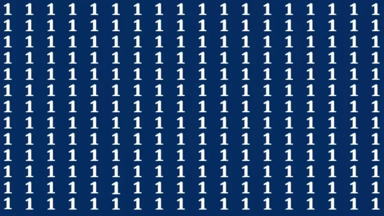 Brain Teasers for Geniuses: If you have Hawk Eyes Find the Number 5 among 1s in 20 Secs