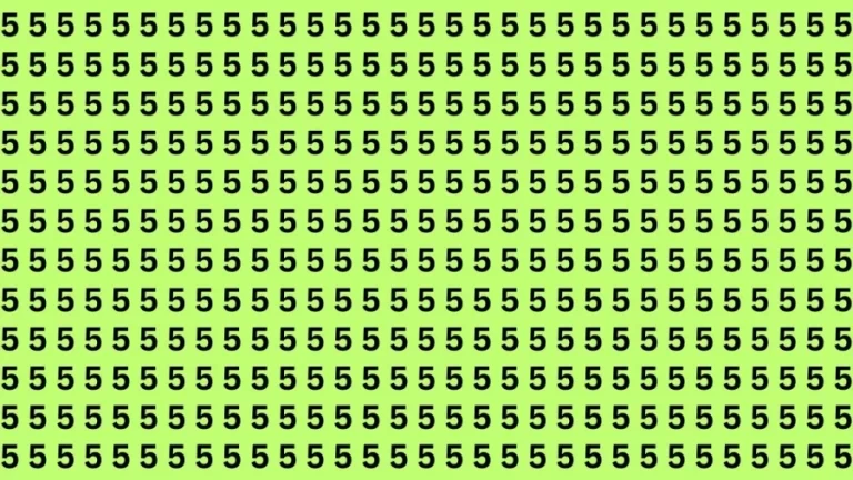 Brain Test: If you have Eagle Eyes find 3 among the 5s within 20 Seconds