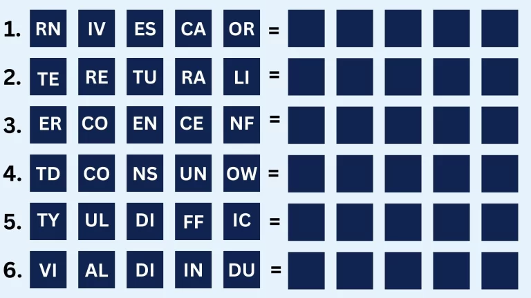 Can You Figure Out This Jumble Words Puzzle?