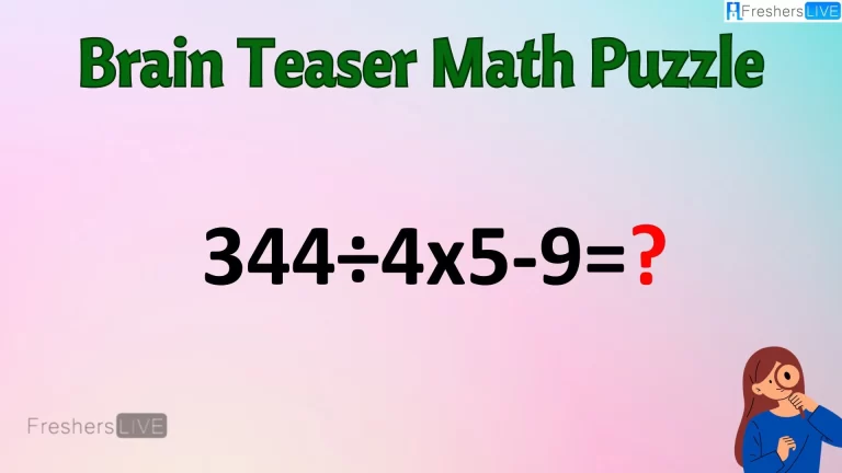 Can You Solve This Challenging Math Problem? Evaluate 344÷4x5-9