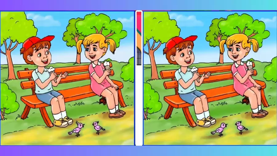 Can You Spot the 3 Differences In The Ice Cream Date Mind-Bending Image? Complete The Challenge in 10 seconds!