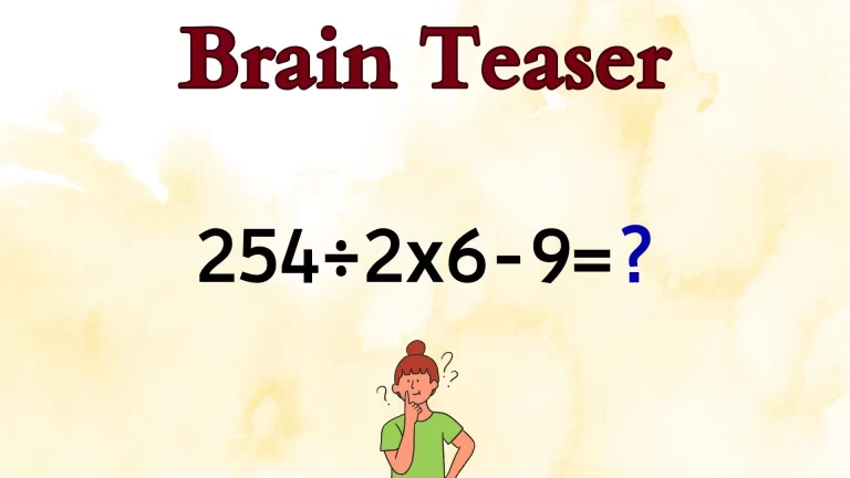 Find The Solution to The Math Problem by Solving 254÷2x6-9=?