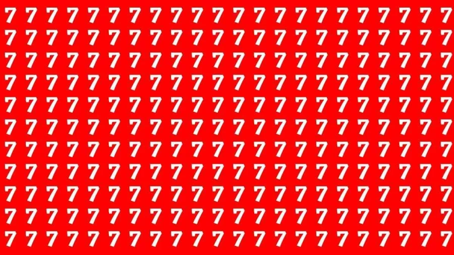 Observation Brain Challenge: If You Have Sharp Eyes Find 8 among the 7s within 20 Seconds?