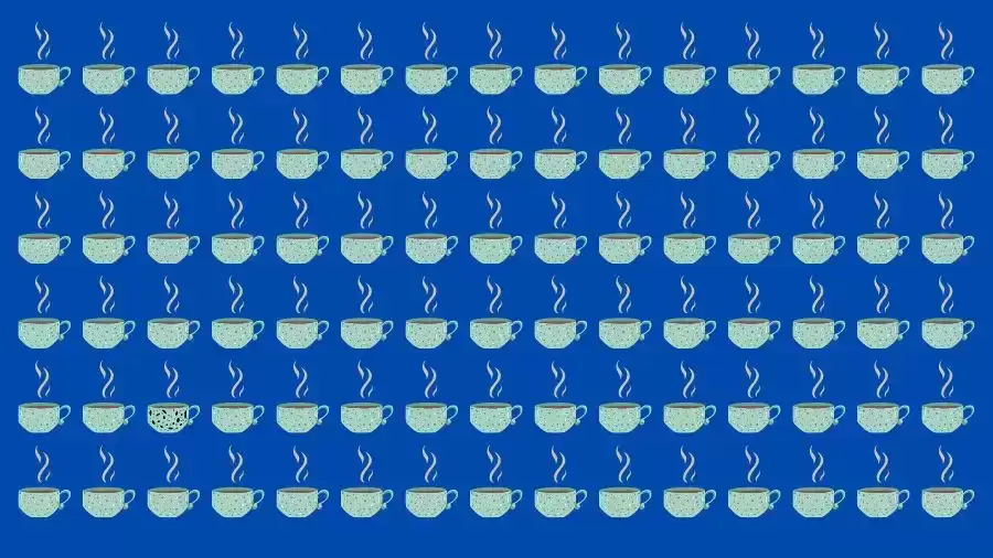 Observation Brain Test: Can you find the Odd Tea Cup in this Picture in 12 Secs?