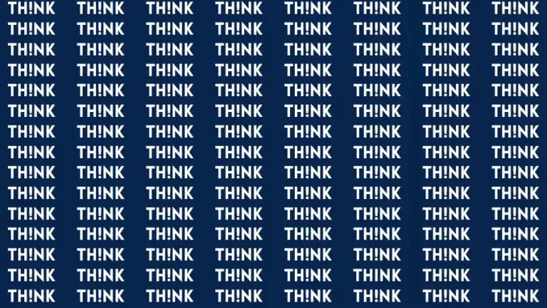 Observation Eye Test: If you have Hawk Eyes Find the word Think in 15 Secs