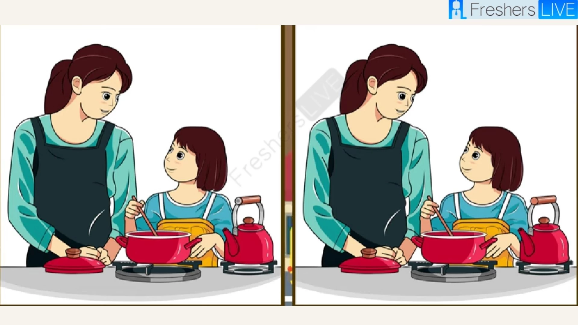 Only 1% of attentive people can spot 3 differences in the Mom daughter picture in 15 Seconds!