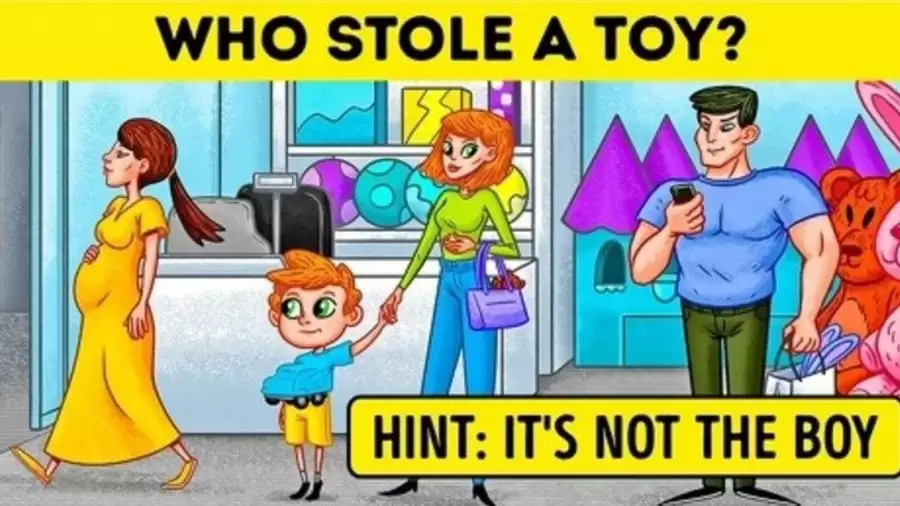 Only 5% of People Can Spot Who Stole the Toy in the Store Picture within 10 secs!