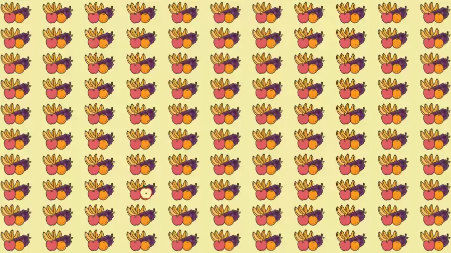 Optical Illusion Brain Test: Can you spot the odd apple in the picture within 08 seconds?